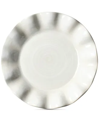 Coton Colors by Laura Johnson Signature Ruffle Round White Salad Plate