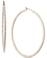 Givenchy Pave 2" Medium Hoop Earrings