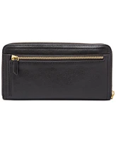 Fossil Logan Leather Zip Around Clutch Wallet