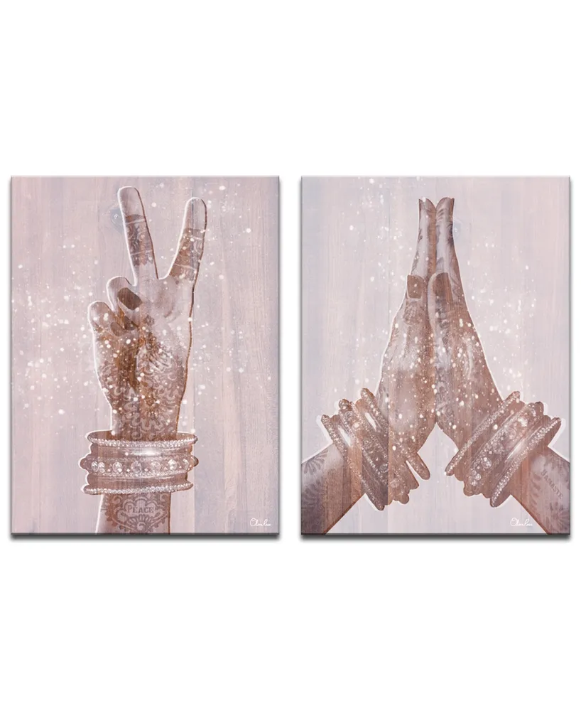 Ready2HangArt 'Peace and Namaste' Inspirational 2-Pc. Canvas Wall Decor Set