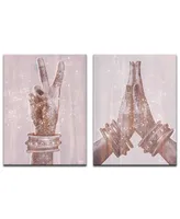 Ready2HangArt 'Peace and Namaste' Inspirational 2-Pc. Canvas Wall Decor Set