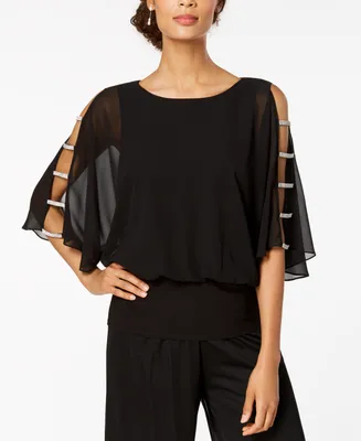 Msk Embellished-Sleeve Top