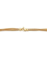 Cultured Freshwater Pearl (6-1/2 mm) Multi-Strand 18" Lariat Necklace in 14k Gold-Plated Sterling Silver