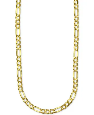 Italian Gold Figaro Link 24" Chain Necklace in 14k Gold