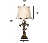 StyleCraft Fleur-De-Lis Table Lamp