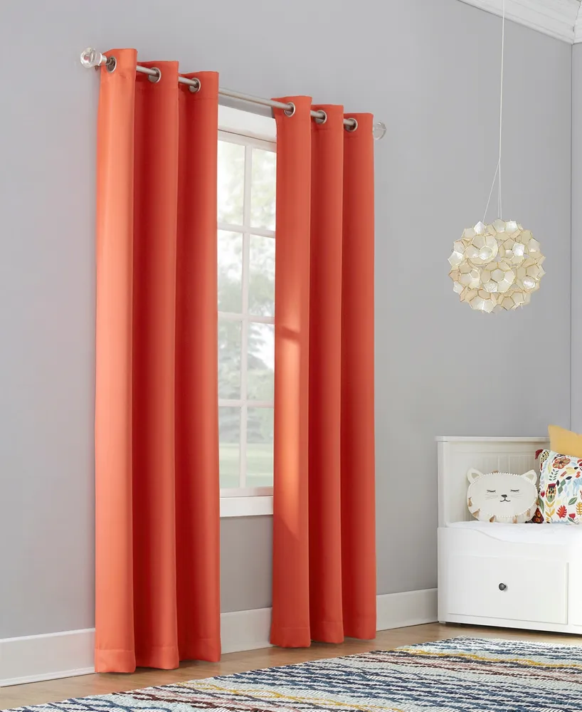 Sun Zero Riley Kids Bedroom Blackout Grommet Curtain Panel