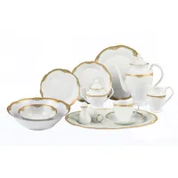 Lorren Home Trends Catherine 57-Pc. Dinnerware Set, Service for 8