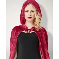 Burgundy Hooded Cape
