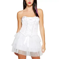 Front Lace-Up Corset - White
