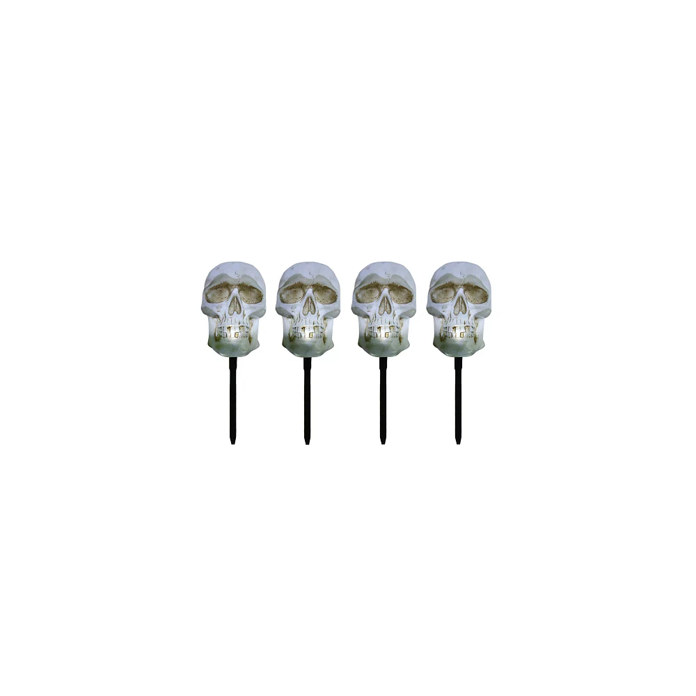 7.5 Inch LED Strobing Skull Head Lawnstakes