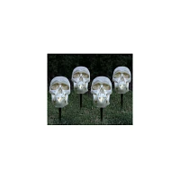 7.5 Inch LED Strobing Skull Head Lawnstakes