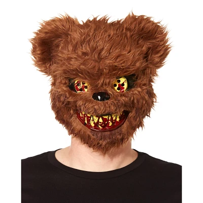 Brown Scary Teddy Bear Half Mask