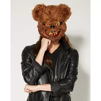 Brown Scary Teddy Bear Half Mask