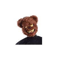 Brown Scary Teddy Bear Half Mask