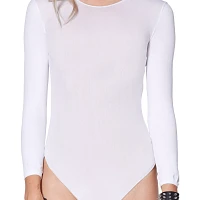 Long Sleeve White Bodysuit