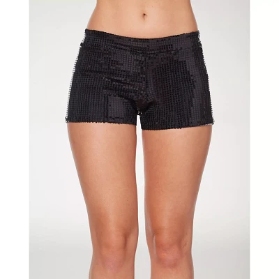 Adult Black Sequin Shorts
