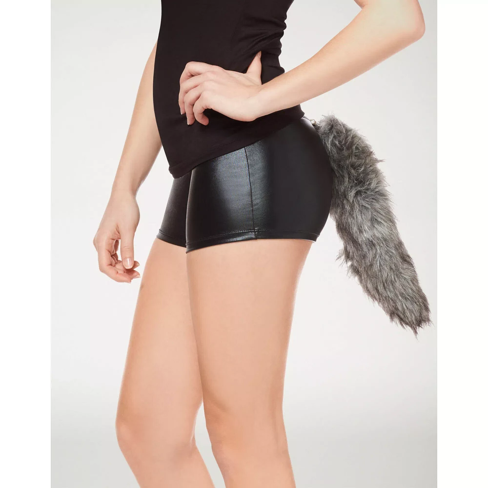 Grey Faux Fur Wolf Tail