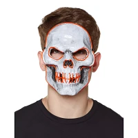 Doom EL Wire Light-Up Skeleton Half Mask