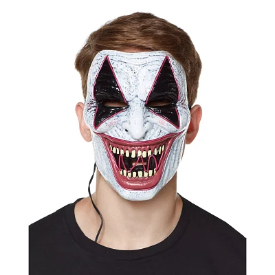 Laughing EL Wire Riot Clown Half Mask