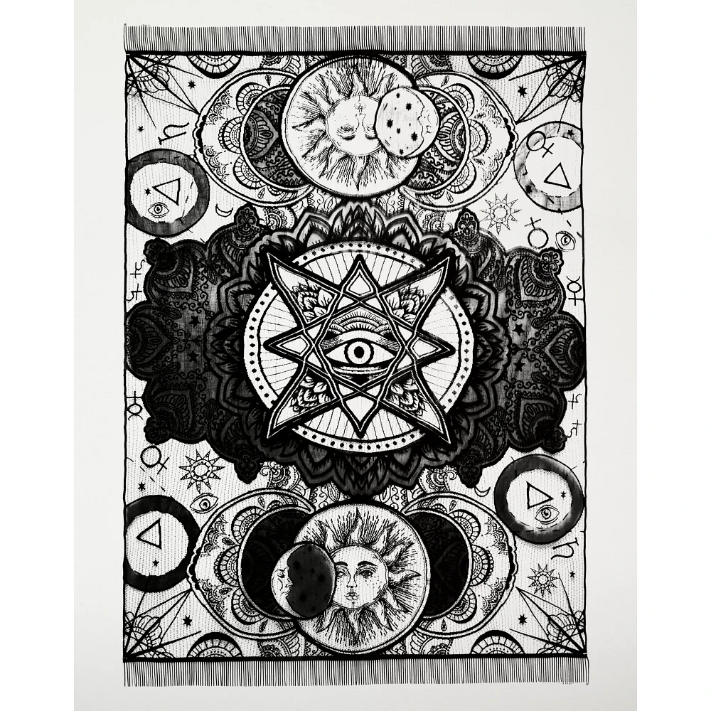 7 Ft Tarot Celestial Tablecloth