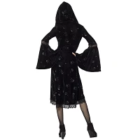 Celestial Coven Hooded Velvet Dress