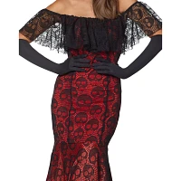 Adult La Catrina Day of the Dead Trumpet Dress Costume