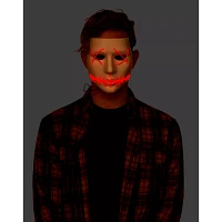White and Red EL Wire Half Mask