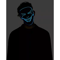Black and Blue EL Wire Half Mask