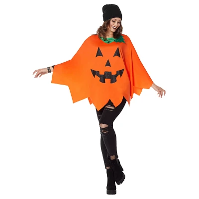 Adult Pumpkin Poncho