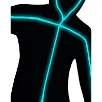 Adult Light-Up EL Wire Blue Stick Figure Costume
