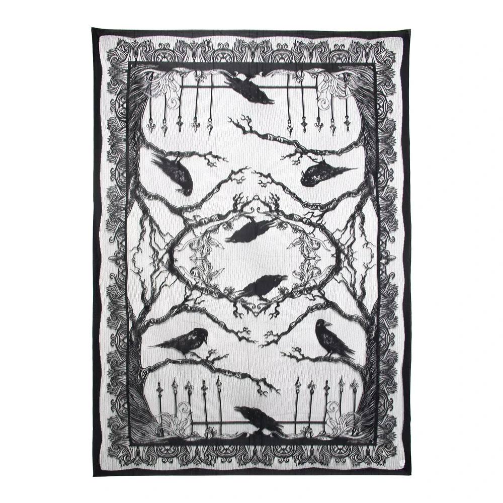 Dark Forest Raven Tablecloth