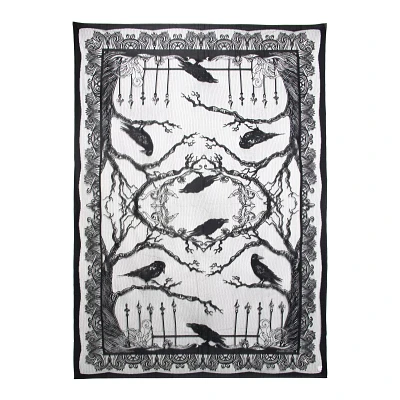 Dark Forest Raven Tablecloth