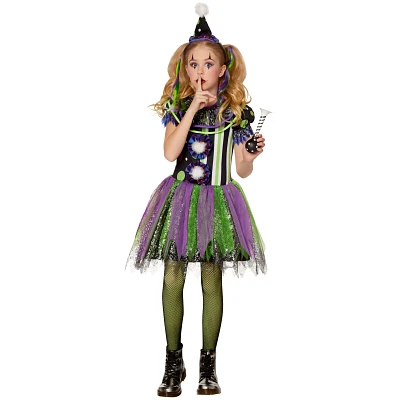 Kids Glow the Dark Neon Clown Costume