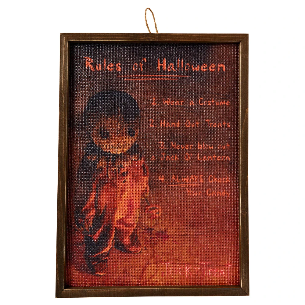 Rules of Halloween Sign - Trick 'r Treat