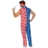 Adult Stars and Stripes Jumpsuit Costume