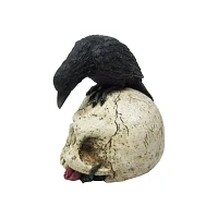 Gothic Noir Raven Skull Table Topper