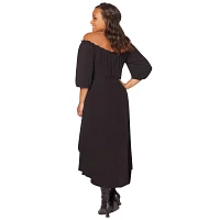 Adult Black Peasant Plus Size Dress