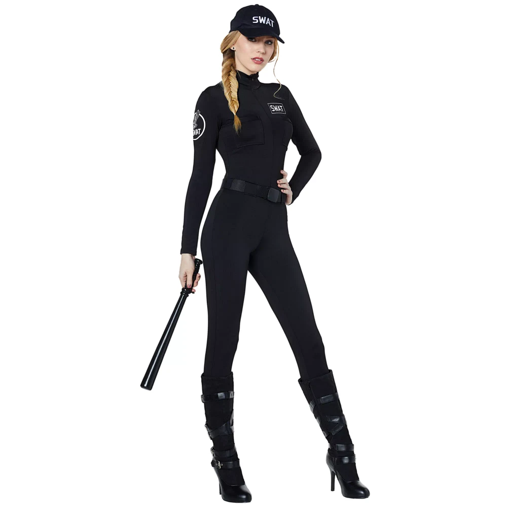 Adult Swat Catsuit Plus Size Costume