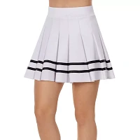 White Striped Pleated Cheerleader Skirt