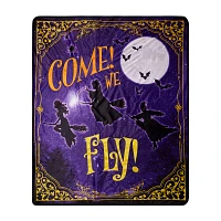 Come We Fly Fleece Blanket - Hocus Pocus
