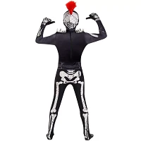 Kids Punk Skeleton Skin Suit Costume