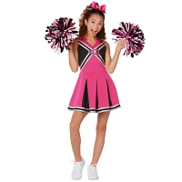 Kids Pink Cheerleader Costume