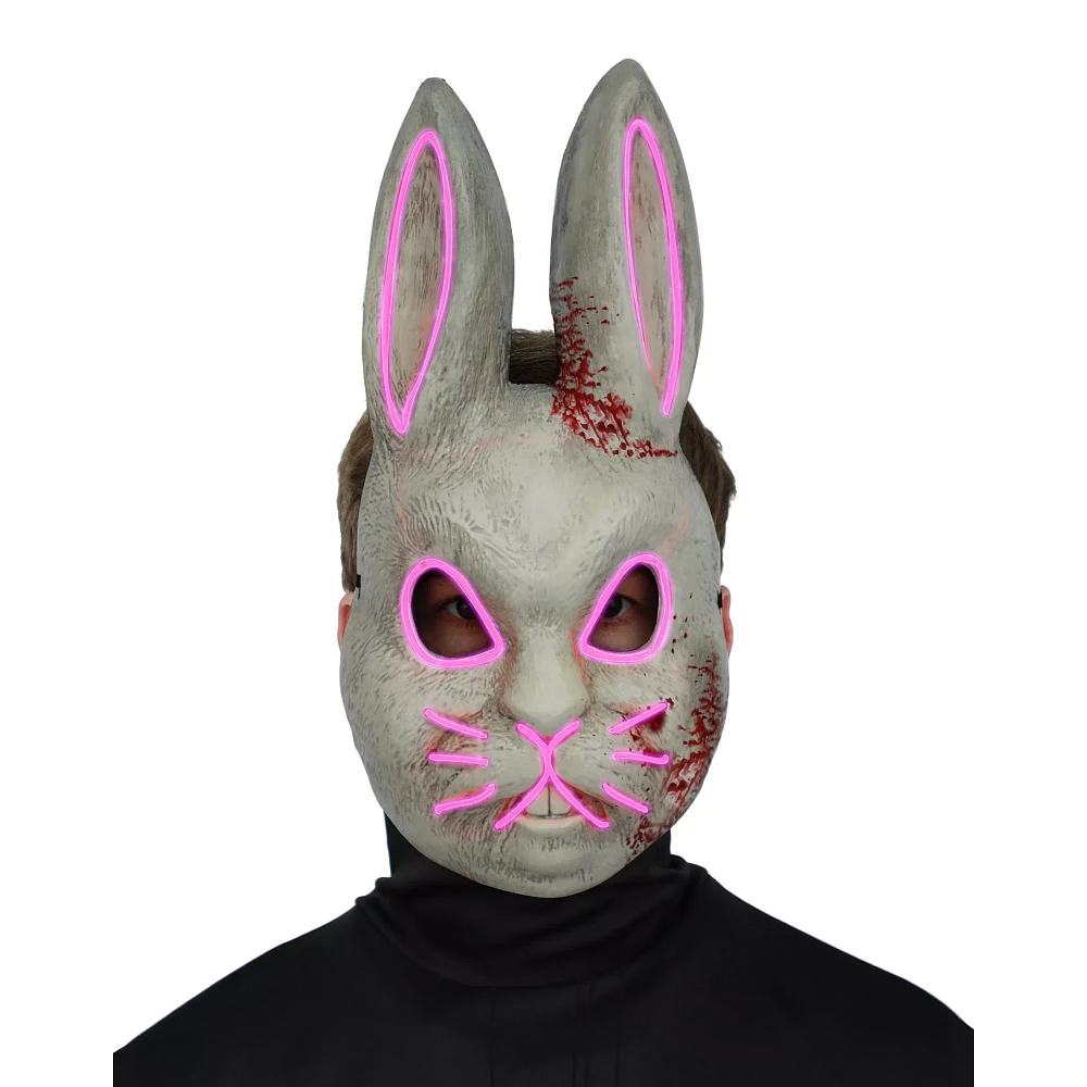 Light-Up EL Wire Bad Bunny Half Mask