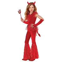 Kids Devil Jumpsuit Costume