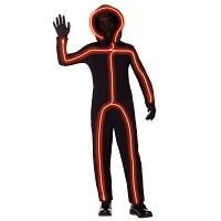 Kids Orange Light-Up Stick Figure Costume