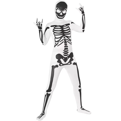 Black and White Skeleton Skin Suit Costume