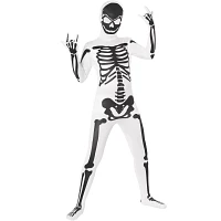 Black and White Skeleton Skin Suit Costume