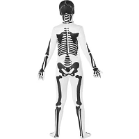 Black and White Skeleton Skin Suit Costume