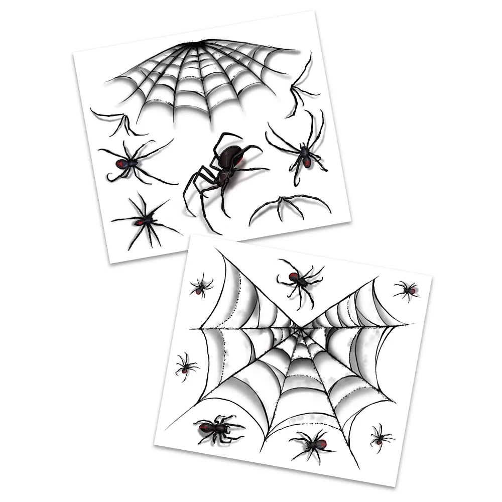 Spider Temporary Tattoos and Gems
