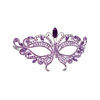 Purple Butterfly Crystal Eye Half Mask